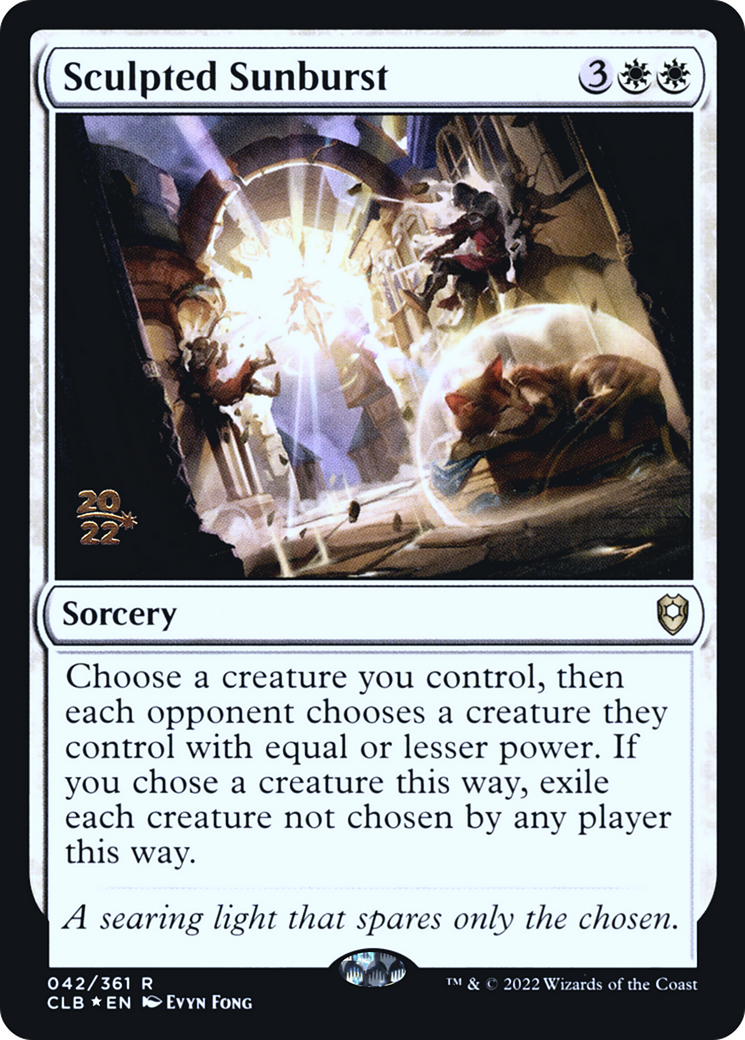 Sculpted Sunburst (PRE-042) [Battle for Baldur's Gate Promos] Foil