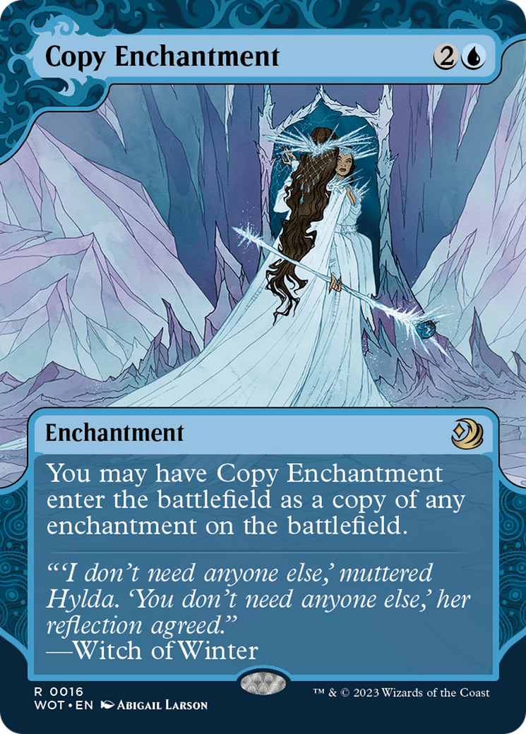 Copy Enchantment (WOT-016) [Wilds of Eldraine: Enchanting Tales]: (Showcase) (Borderless) Foil