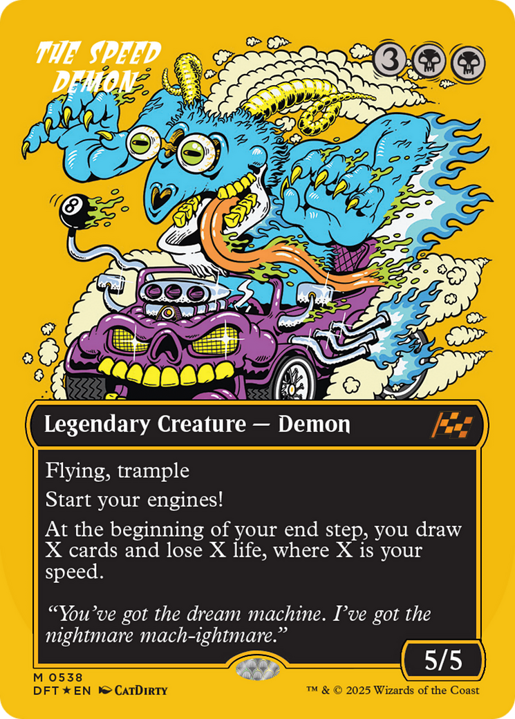 The Speed Demon (DFT-538) [Aetherdrift] (Borderless) Foil