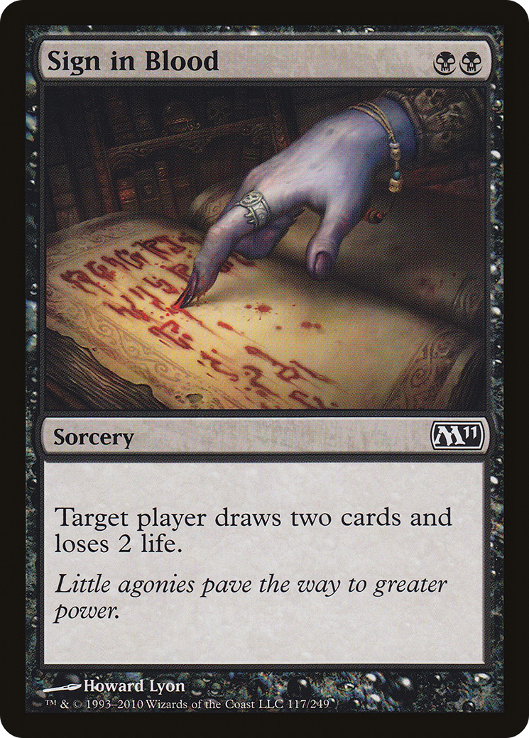 Sign in Blood (M11-117) [Magic 2011] Foil