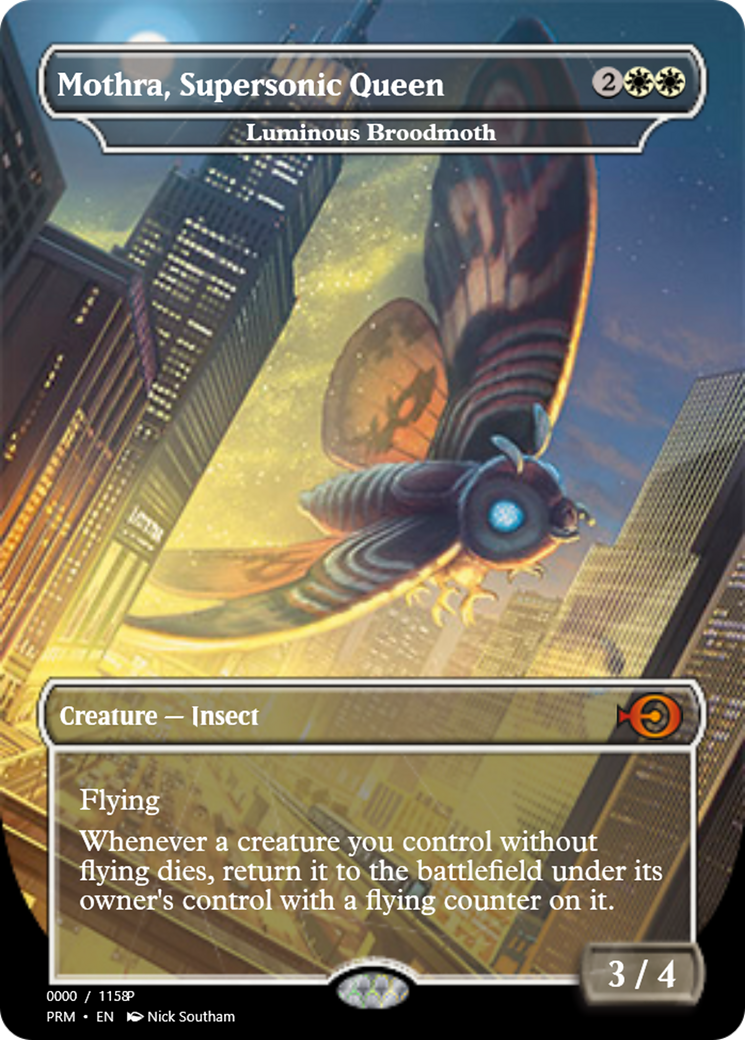 Luminous Broodmoth (PRM-80915) [Magic Online Promos] / Mothra, Supersonic Queen (Borderless) Foil