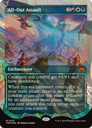 All-Out Assault (TDM-415) [Tarkir: Dragonstorm]: (Showcase, enchantment) (Borderless) Foil