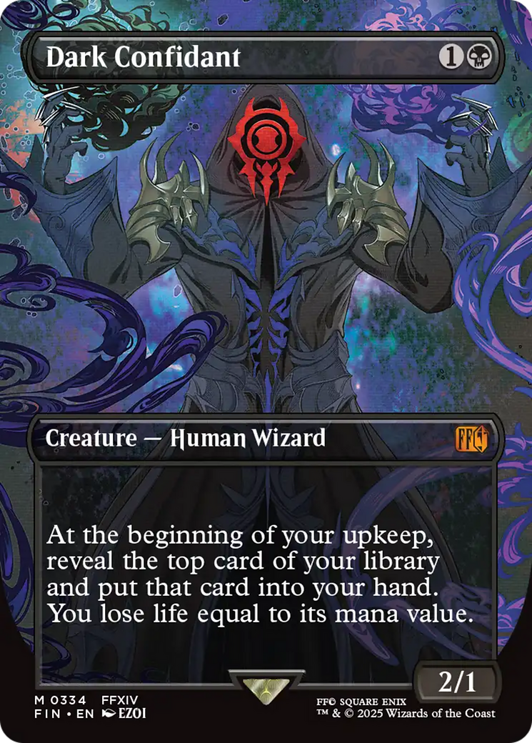 Dark Confidant (Borderless) (FIN-334) [FINAL FANTASY] (Borderless) Foil