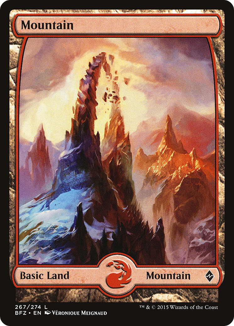 Mountain (267) - Full Art (BFZ-267) [Battle for Zendikar] Foil