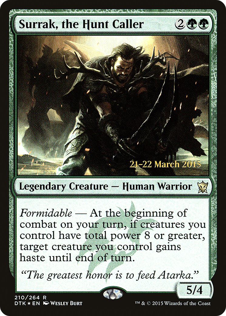 Surrak, the Hunt Caller (PRE-210S) [Dragons of Tarkir Promos] Foil