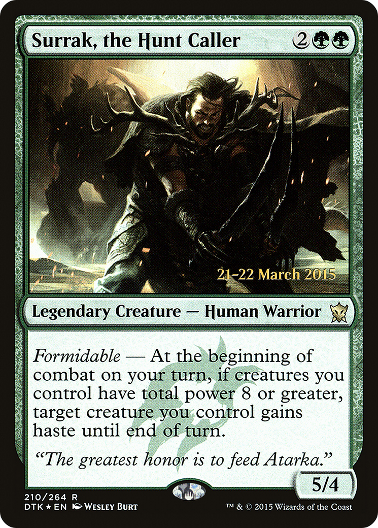 Surrak, the Hunt Caller (PRE-210S) [Dragons of Tarkir Promos] Foil