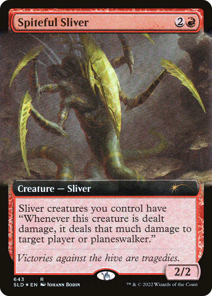 Spiteful Sliver (SLD-643) [Secret Lair Drop]: (Extended Art) Foil