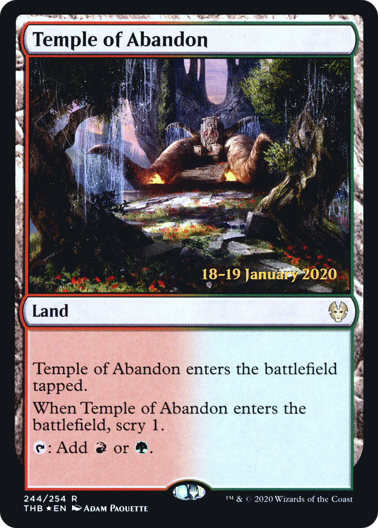 Temple of Abandon (PRE-244S) [Theros Beyond Death Promos] Foil
