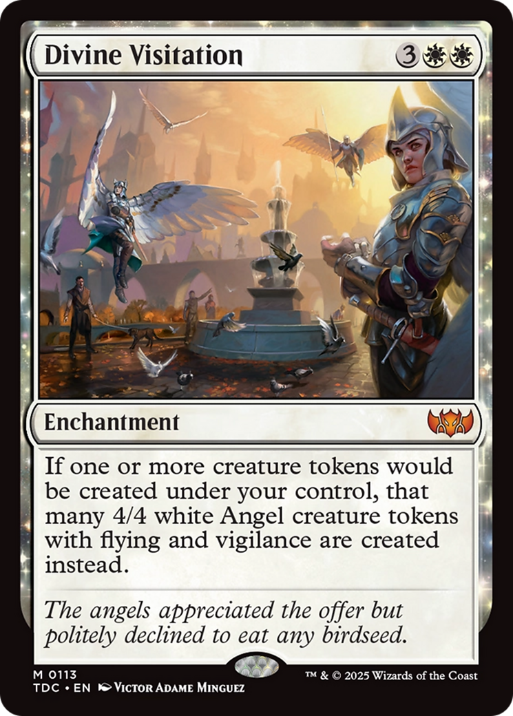Divine Visitation (TDC-113) [Commander: Tarkir: Dragonstorm]: (enchantment)