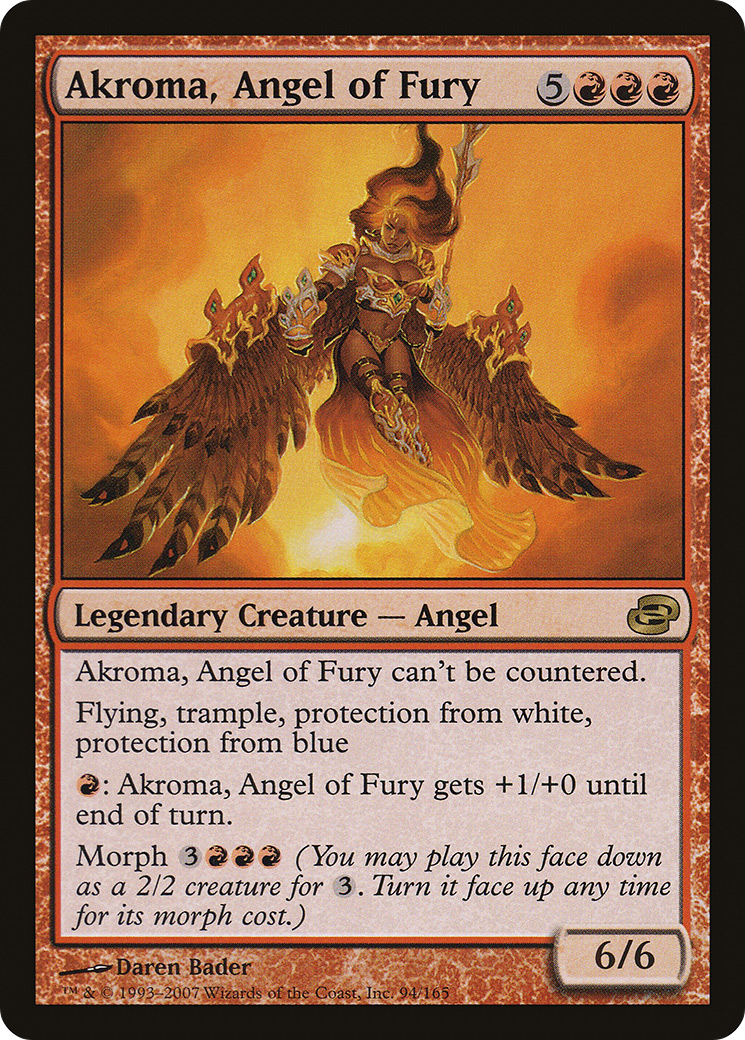 Akroma, Angel of Fury (PLC-094) [Planar Chaos]