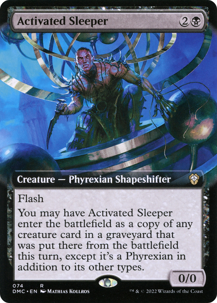 Activated Sleeper (DMC-074) [Dominaria United Commander]: (Extended Art) Foil