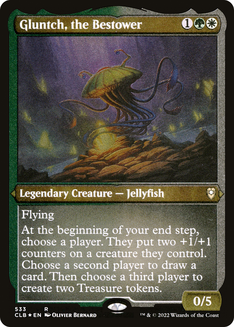 Gluntch, the Bestower (CLB-533) [Commander Legends: Battle for Baldur's Gate] Etched Foil