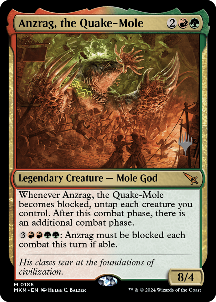 Anzrag, the Quake-Mole (PPMKM-186P) [Murders at Karlov Manor Promos] Foil