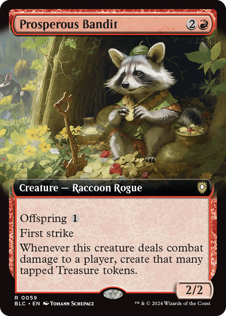 Prosperous Bandit (BLC-059) [Bloomburrow Commander]: (Extended Art) Foil