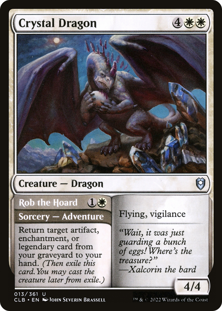 Crystal Dragon // Rob the Hoard (CLB-013) [Commander Legends: Battle for Baldur's Gate] Foil