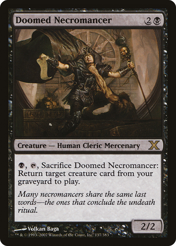 Doomed Necromancer (10E-137) [Tenth Edition] Foil