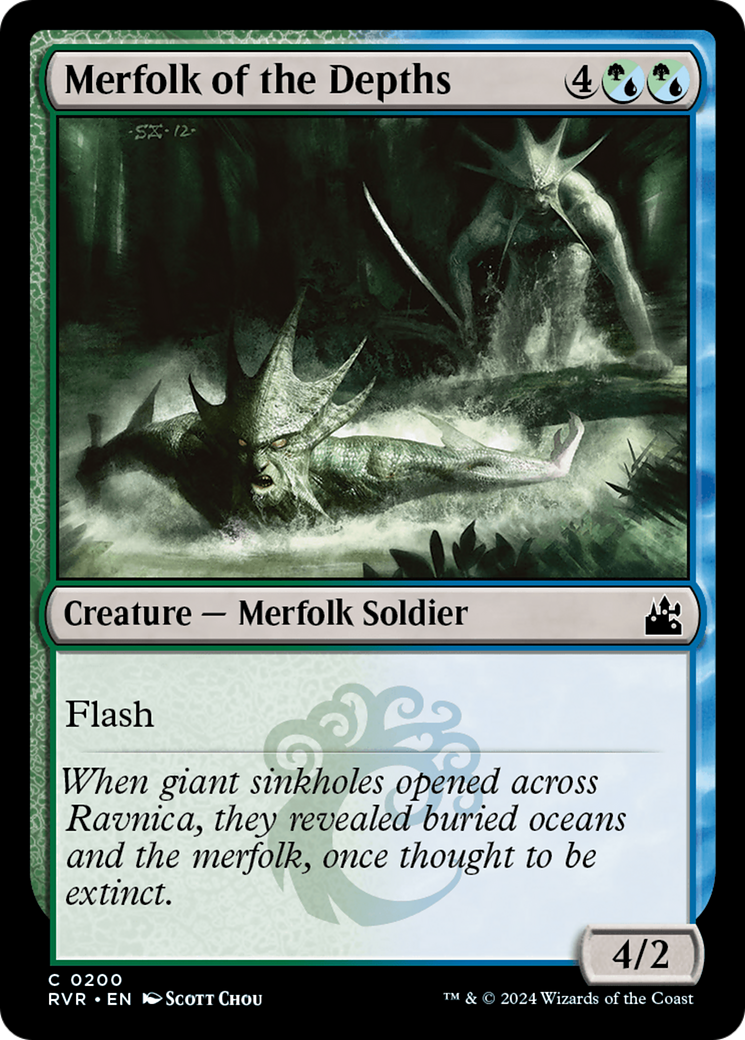 Merfolk of the Depths (RVR-200) [Ravnica Remastered] Foil