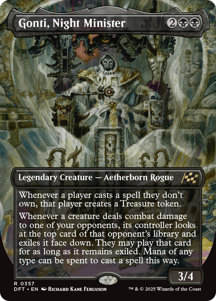 Gonti, Night Minister (DFT-357) [Aetherdrift] (Borderless) Foil