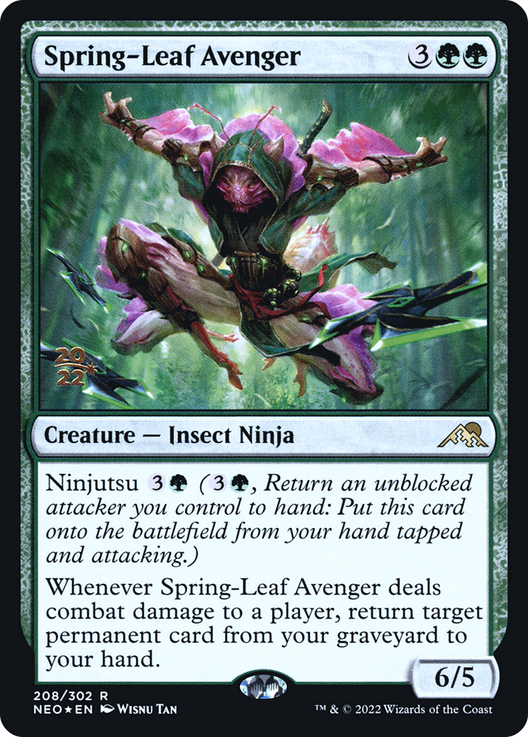 Spring-Leaf Avenger (PRE-208) [Kamigawa: Neon Dynasty Promos] Foil