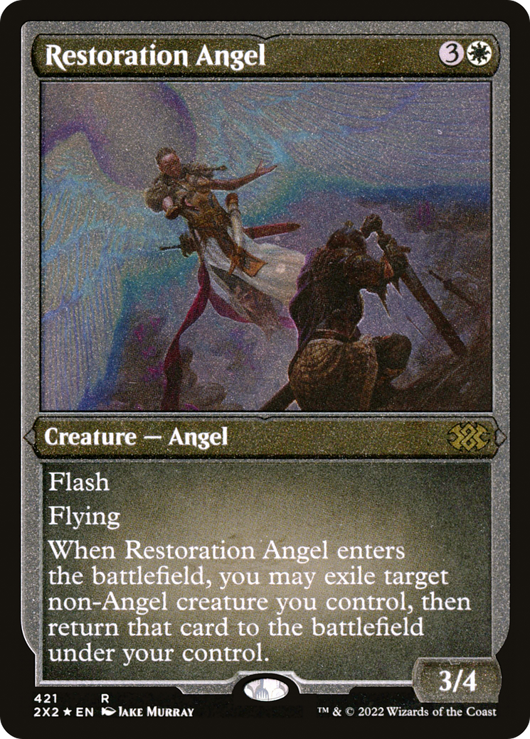 Restoration Angel (Foil Etched) (2X2-421) [Double Masters 2022] Foil