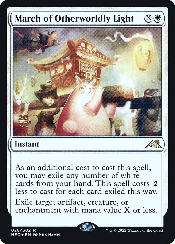 March of Otherworldly Light (PRE-028) [Kamigawa: Neon Dynasty Promos] Foil