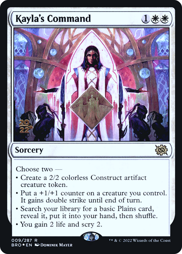 Kayla's Command (PRE-009) [The Brothers' War Promos] Foil
