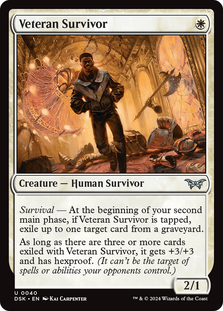 Veteran Survivor (DSK-040) [Duskmourn: House of Horror] Foil