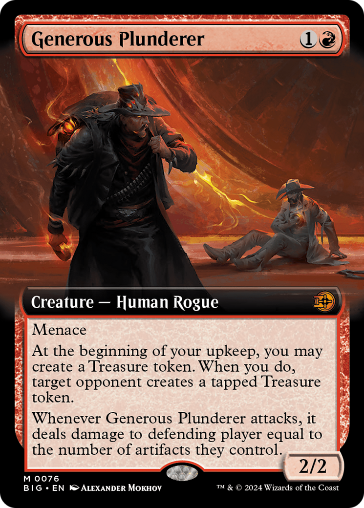 Generous Plunderer (BIG-076) [The Big Score]: (Extended Art) Foil