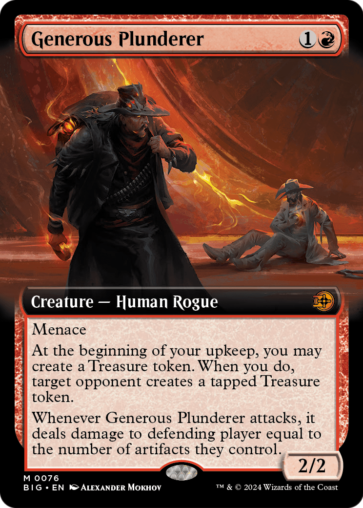 Generous Plunderer (Extended Art) (BIG-076) [The Big Score]