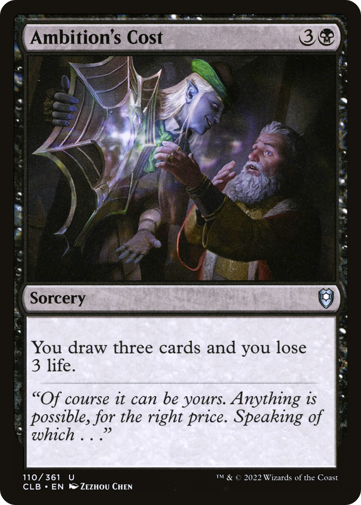Ambition's Cost (CLB-110) [Commander Legends: Battle for Baldur's Gate]