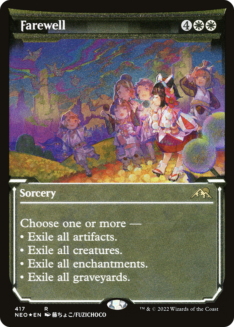 Farewell (Showcase) (Foil Etched) (NEO-417) [Kamigawa: Neon Dynasty] Foil