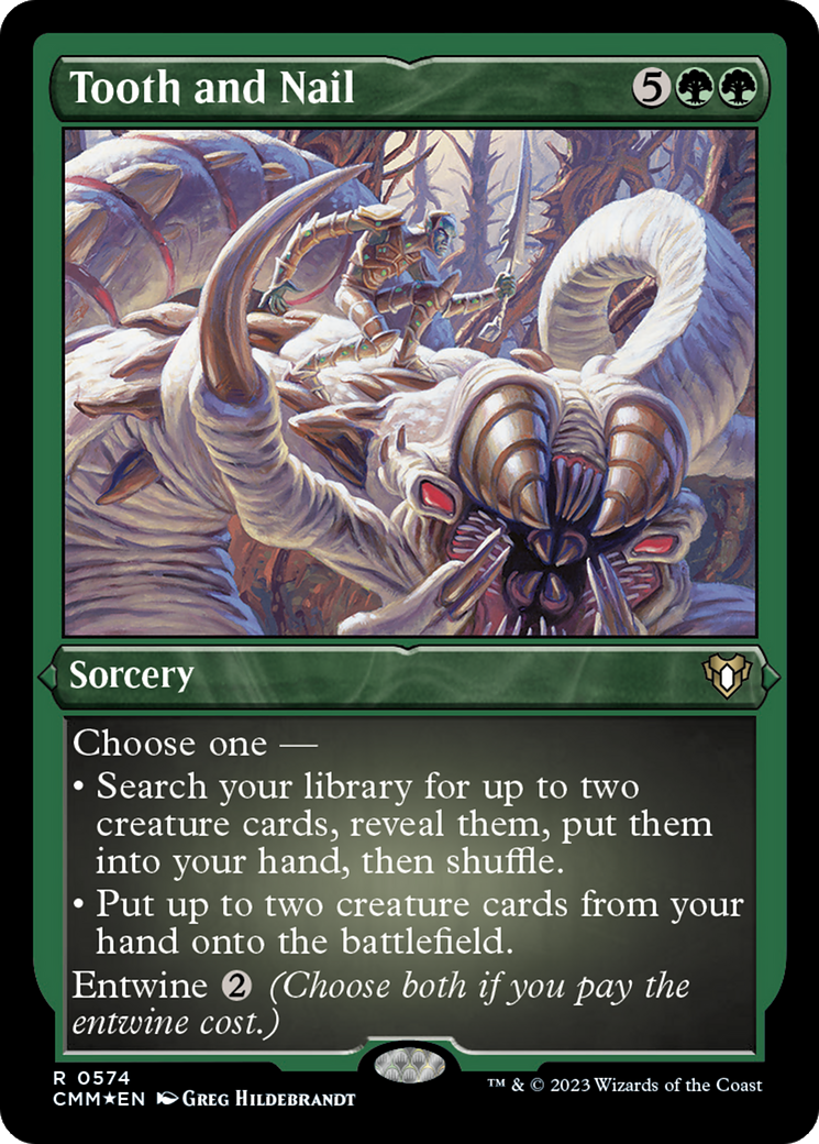 Tooth and Nail (CMM-574) [Commander Masters] Etched Foil