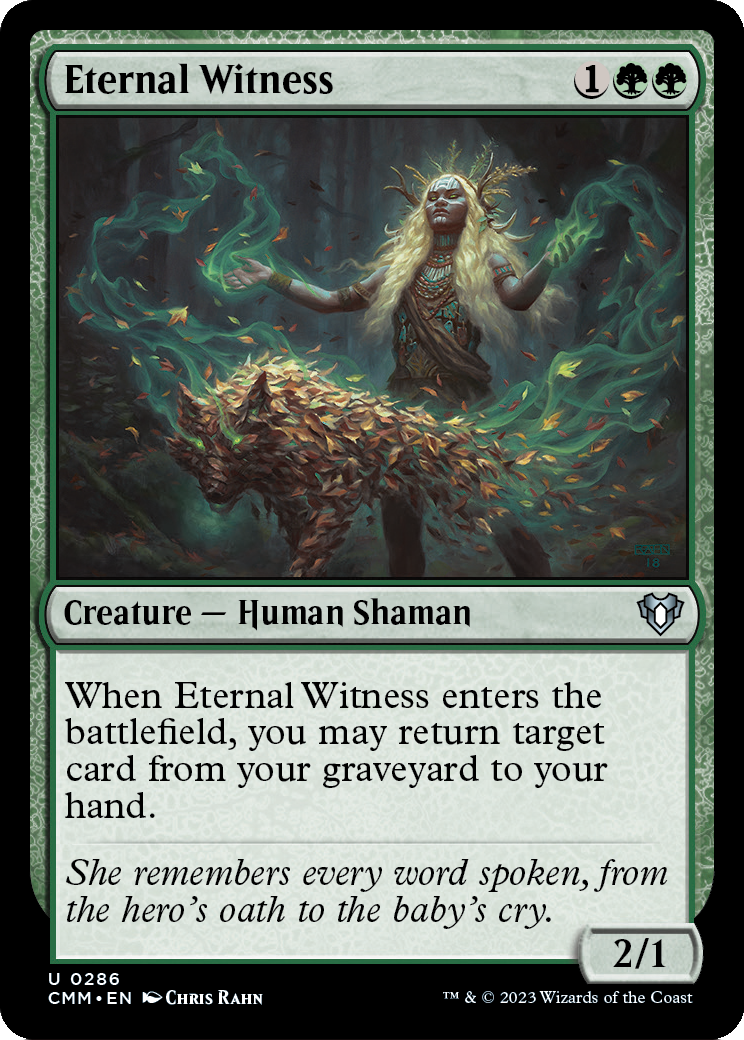 Eternal Witness (CMM-286) [Commander Masters] Foil