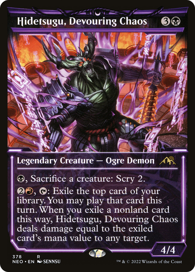 Hidetsugu, Devouring Chaos (NEO-378) [Kamigawa: Neon Dynasty]: (Showcase)