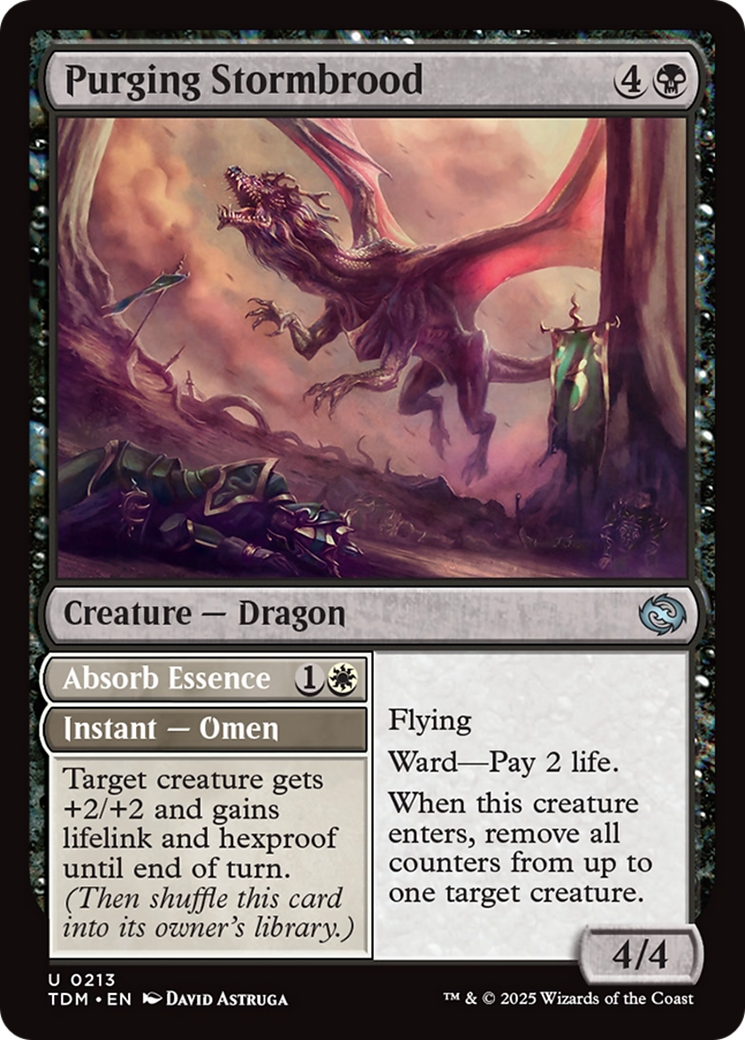 Purging Stormbrood // Absorb Essence (TDM-213) [Tarkir: Dragonstorm] Foil