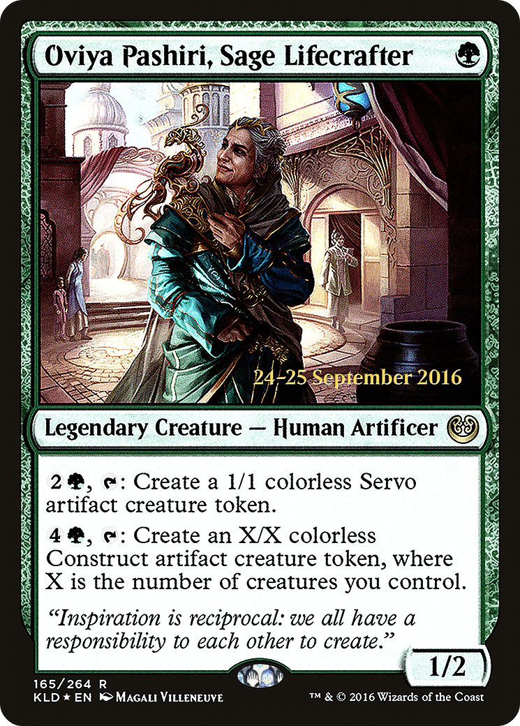 Oviya Pashiri, Sage Lifecrafter (PRE-165S) [Kaladesh Promos] Foil