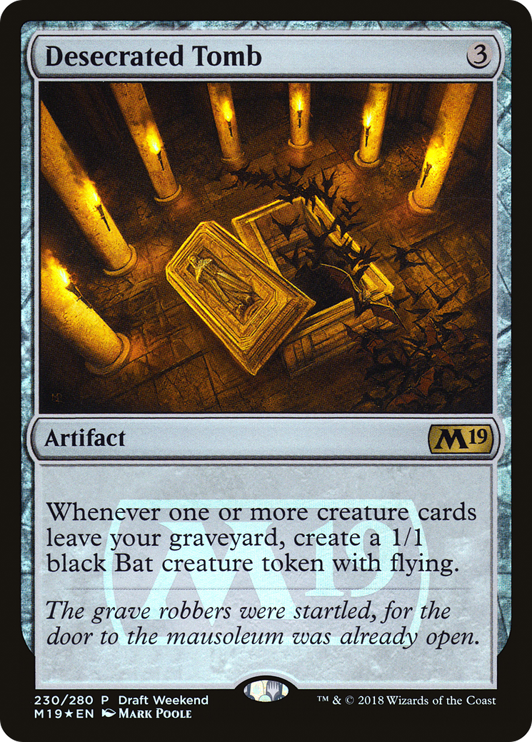 Desecrated Tomb (LARP-230) [Core Set 2019 Promos] Foil