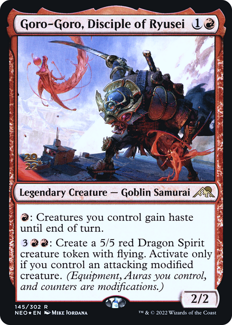 Goro-Goro, Disciple of Ryusei (PRE-145) [Kamigawa: Neon Dynasty Promos] Foil