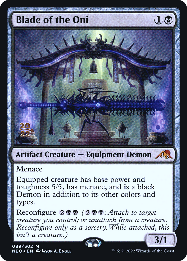 Blade of the Oni (PRE-089) [Kamigawa: Neon Dynasty Promos] Foil