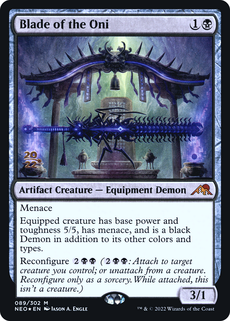 Blade of the Oni (PRE-89S) [Kamigawa: Neon Dynasty Promos] Foil