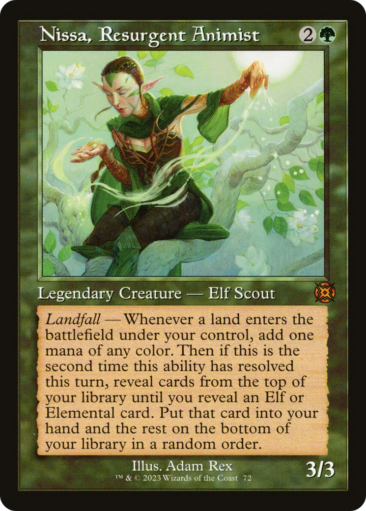 Nissa, Resurgent Animist (MAT-072) [March of the Machine: The Aftermath]: (Showcase) Foil