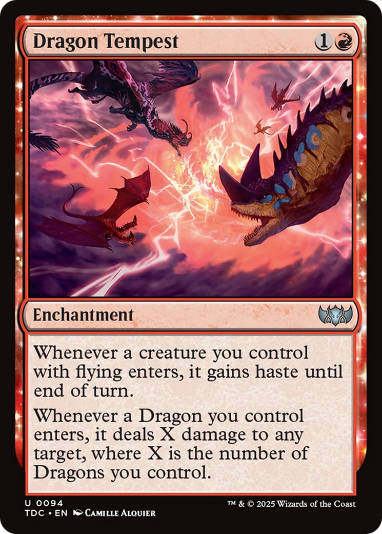 Dragon Tempest (TDC-094) [Commander: Tarkir: Dragonstorm]: (enchantment)