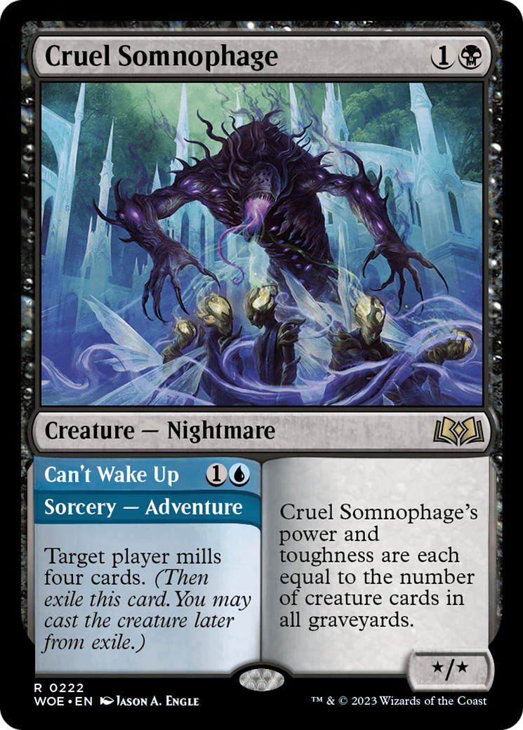 Cruel Somnophage // Can't Wake Up (WOE-222) [Wilds of Eldraine]