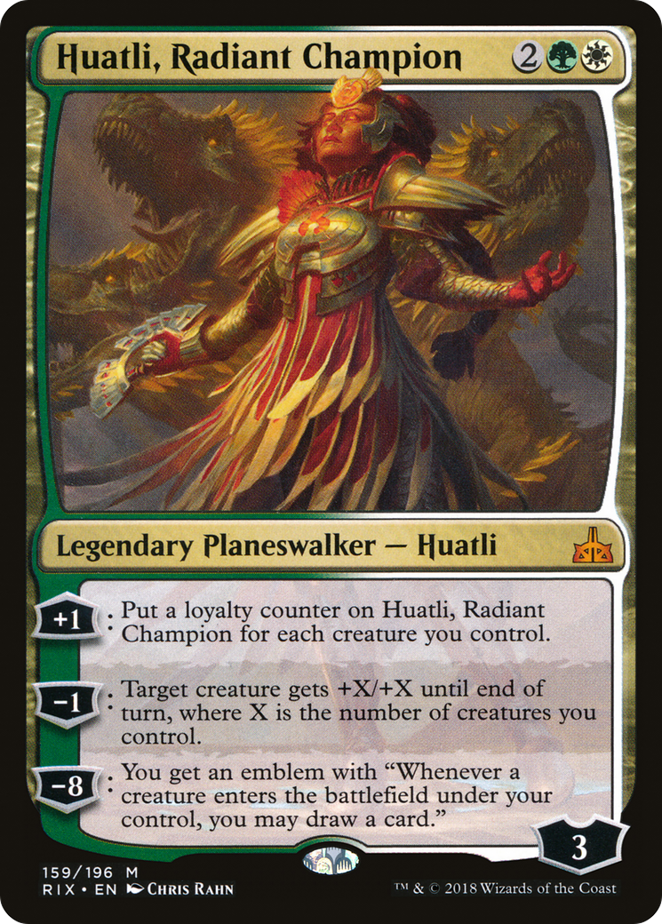 Huatli, Radiant Champion (RIX-159) [Rivals of Ixalan]