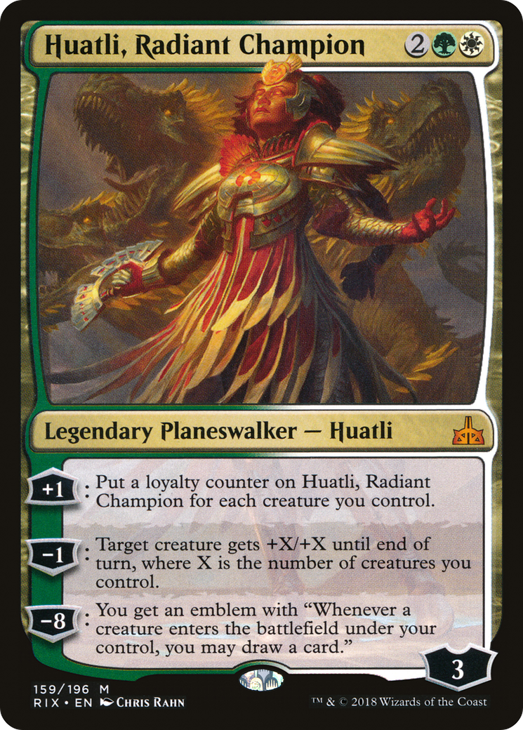 Huatli, Radiant Champion (RIX-159) [Rivals of Ixalan]