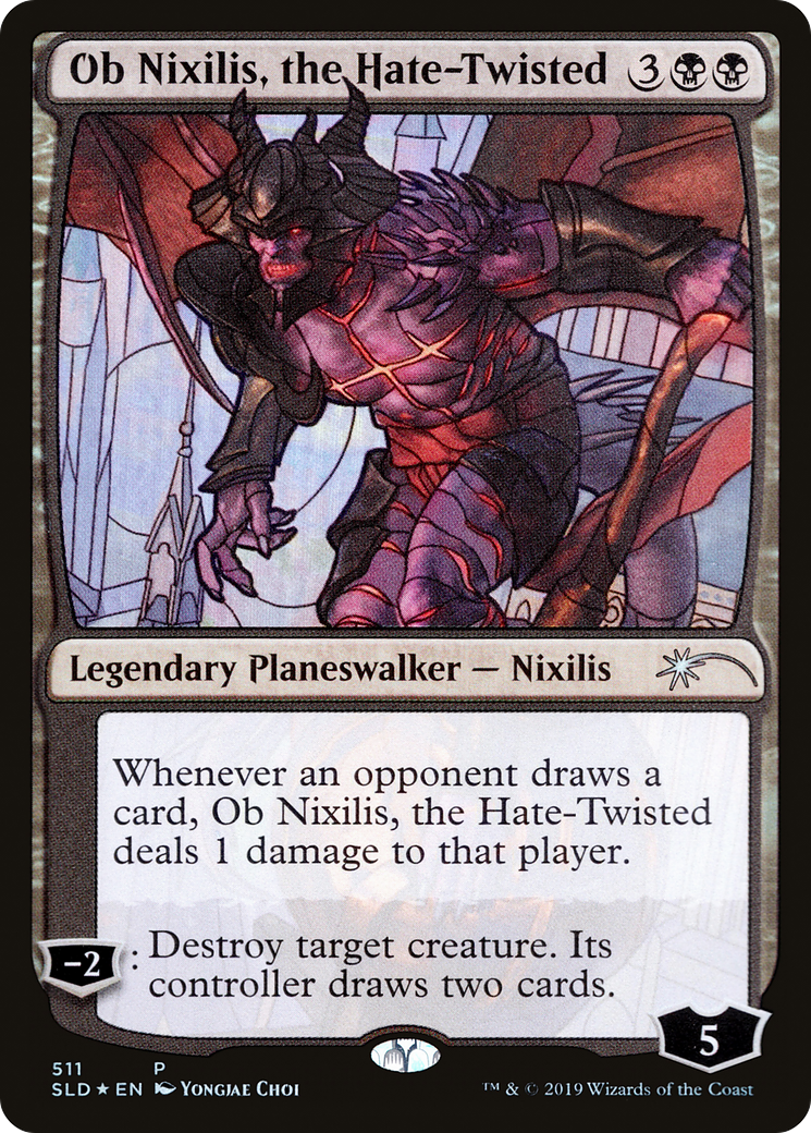 Ob Nixilis, the Hate-Twisted (Stained Glass) (SLD-511) [Secret Lair Drop] Foil