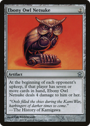 Ebony Owl Netsuke (SOK-154) [Saviors of Kamigawa] Foil