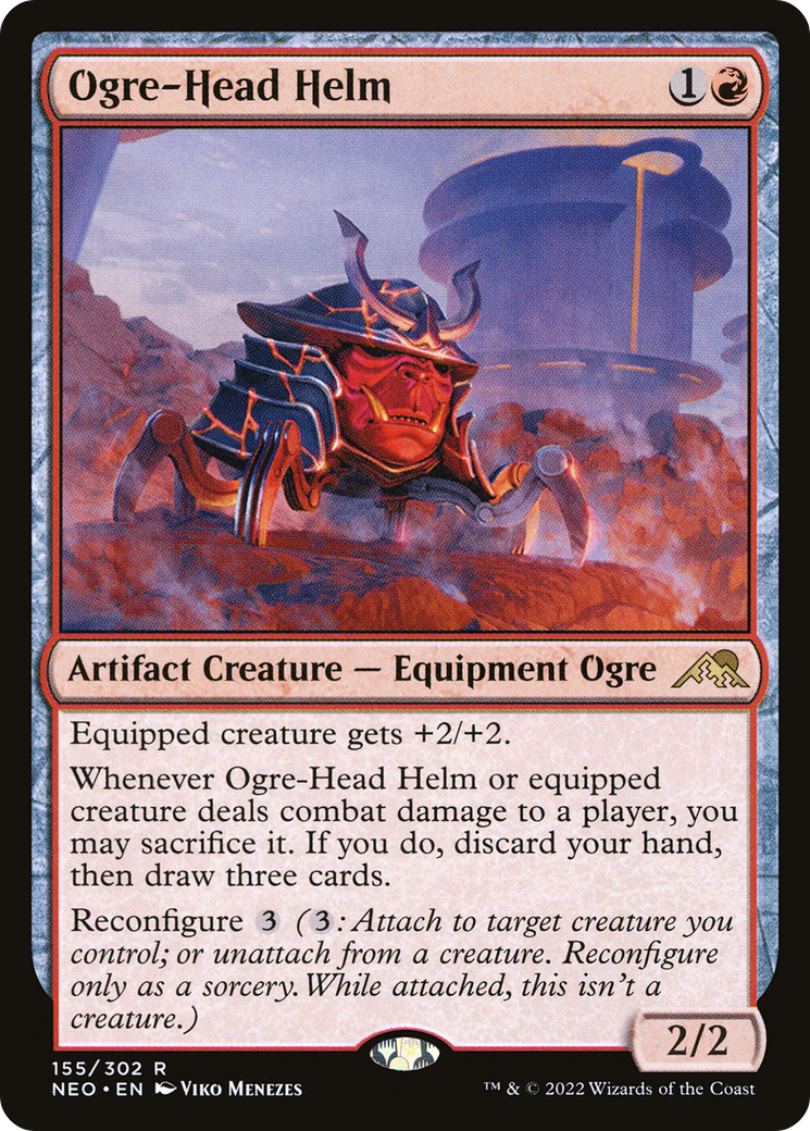 Ogre-Head Helm (NEO-155) [Kamigawa: Neon Dynasty] Foil