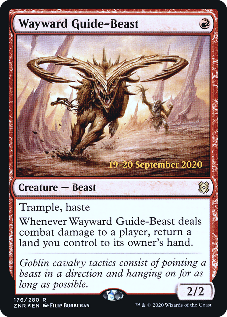 Wayward Guide-Beast (PRE-176S) [Zendikar Rising Promos] Foil