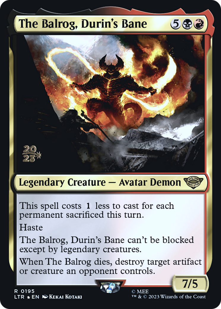 The Balrog, Durin's Bane (PRE-195S) [Tales of Middle-earth Promos] Foil